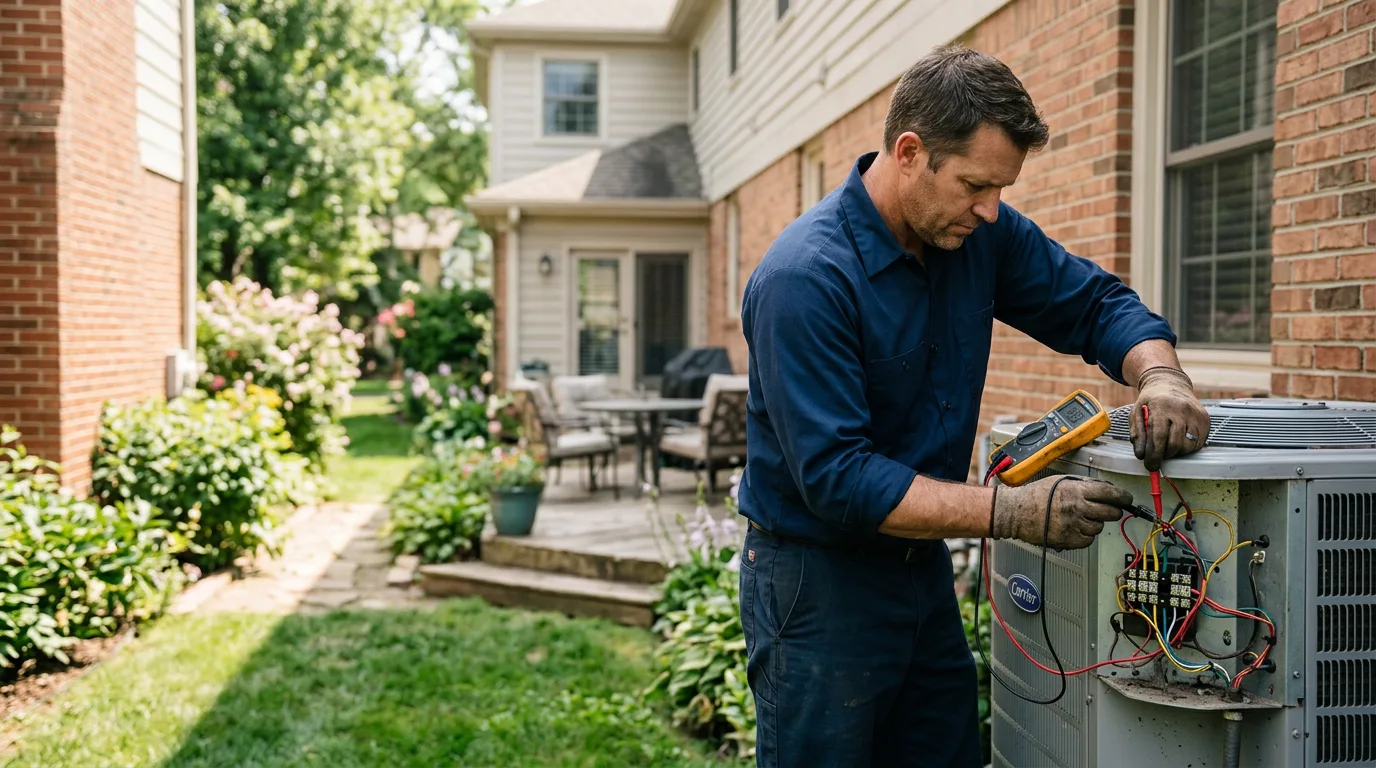 HVAC technician working near Carrollton, MI